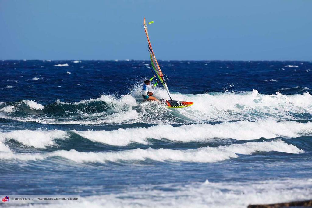 Olya Raskina - 2014 PWA Tenerife World Cup, Day 1 ©  Carter/pwaworldtour.com http://www.pwaworldtour.com/